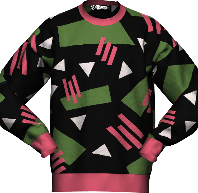 Retro 80s Shapes Knitted Sweater