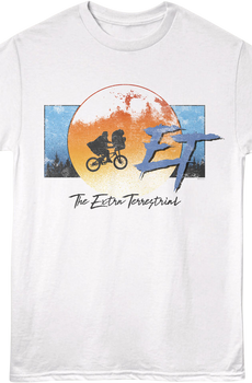 Retro Bicycle Moon Silhouette E.T. The Extra-Terrestrial T-Shirt