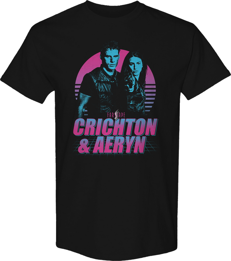 Retro Crichton & Aeryn Farscape T-Shirt