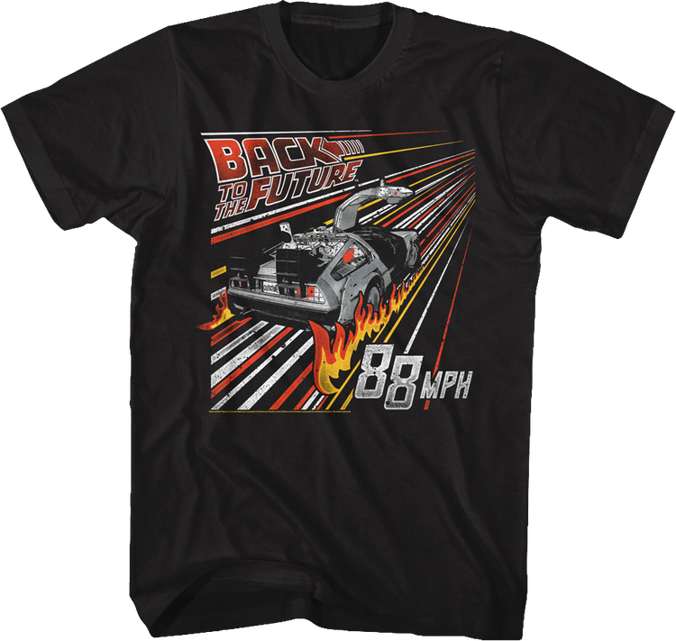Retro Fire Tracks Back To The Future T-Shirt