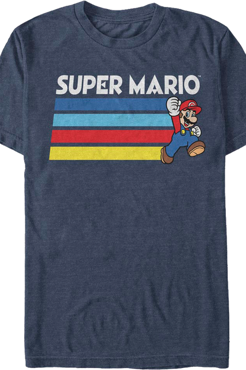 Retro Jump Stripes Super Mario Bros. T-Shirt