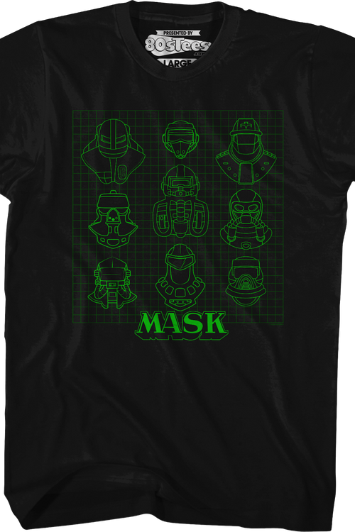 Retro Nine Masks Grid MASK T-Shirt
