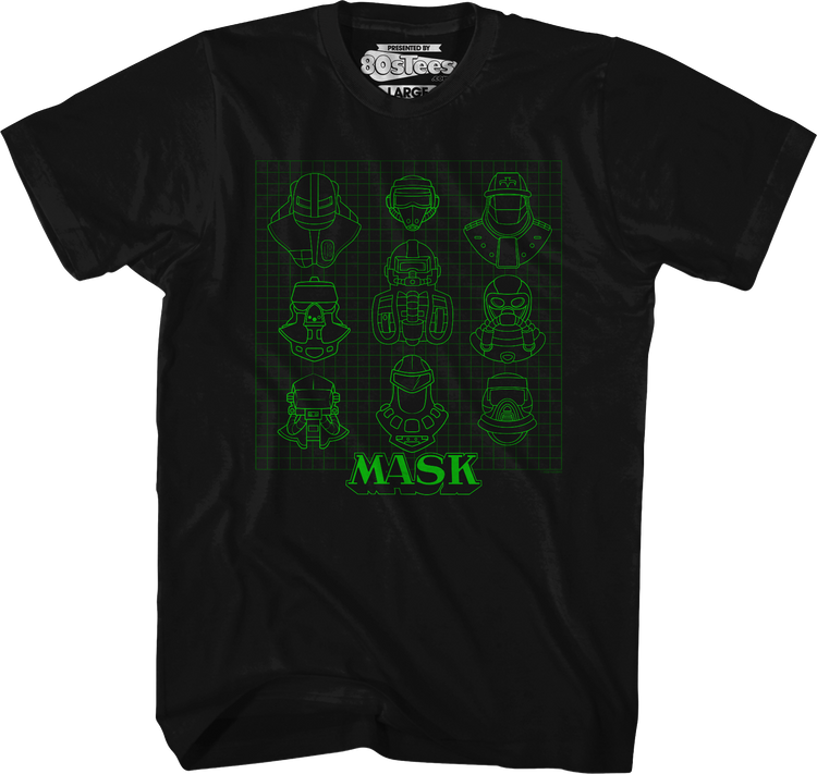 Retro Nine Masks Grid MASK T-Shirt