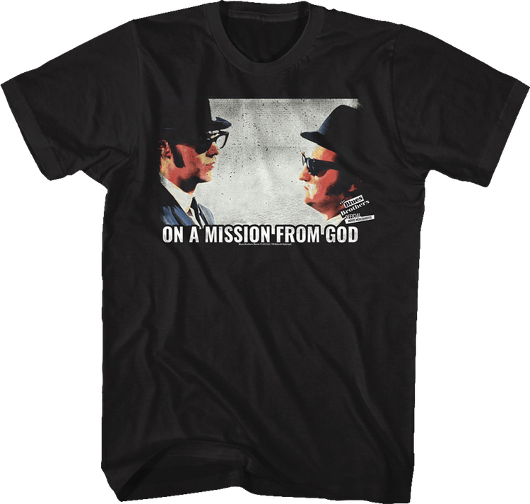 Retro On A Mission From God Blues Brothers T-Shirt