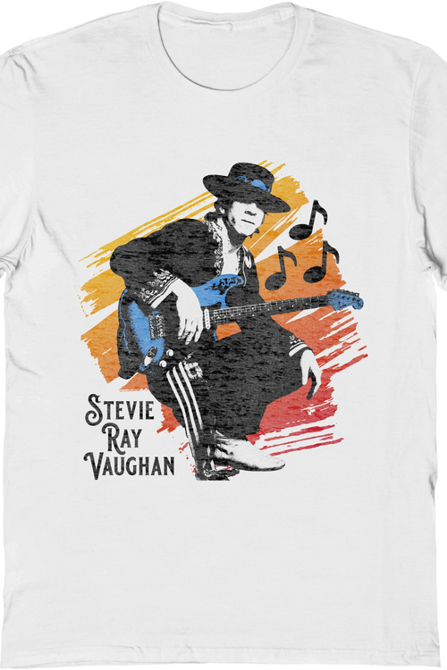 Retro Pose With Guitar Stevie Ray Vaughan T-Shirt