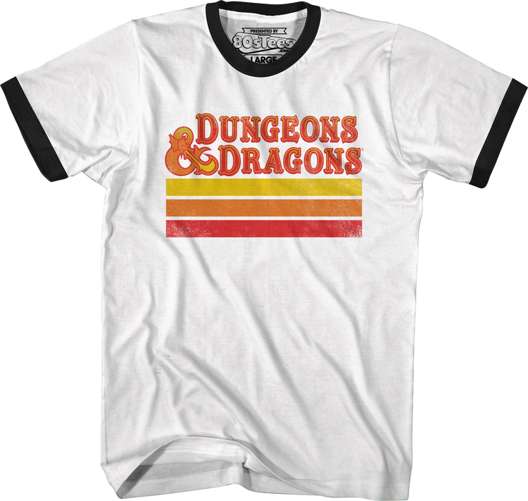 Retro Stripes Dungeons & Dragons Ringer Shirt