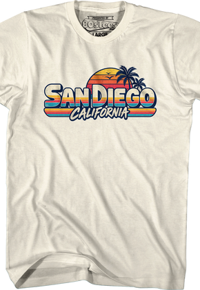 Retro Sunset San Diego California T-Shirt