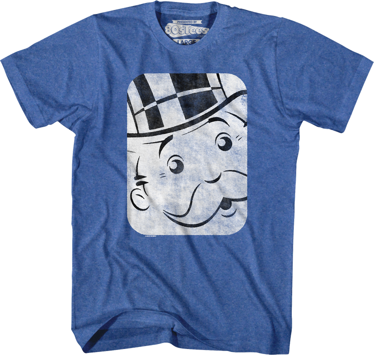 Rich Uncle Pennybags Head Shot Monopoly T-Shirt