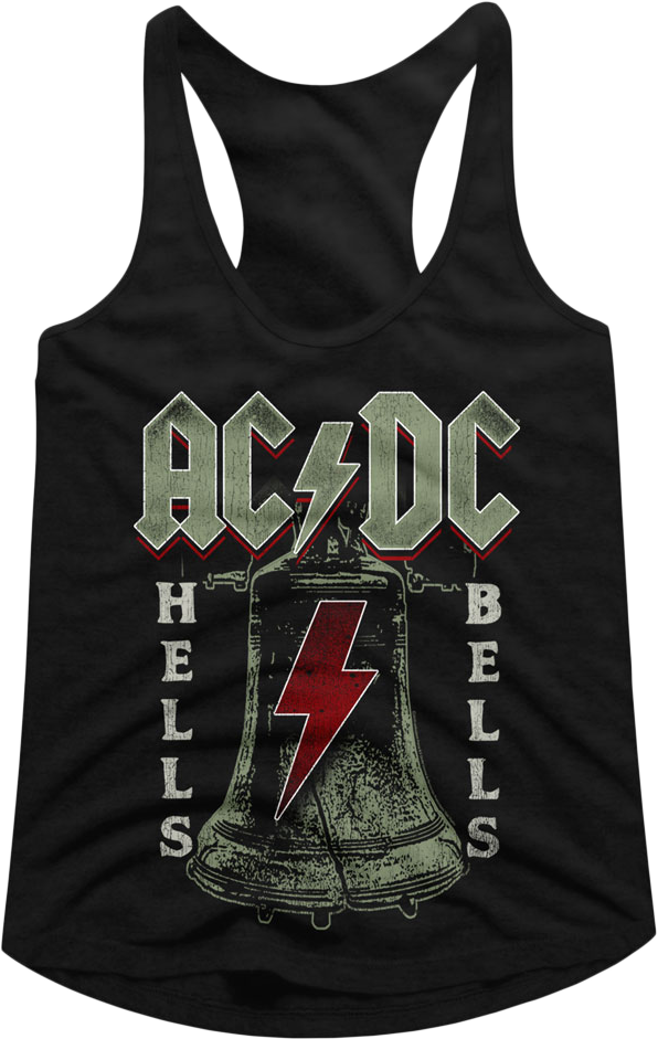 Ladies Ringin' Hells Bells ACDC Racerback Tank Top