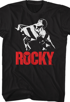 Flag Victory Pose Rocky T-Shirt