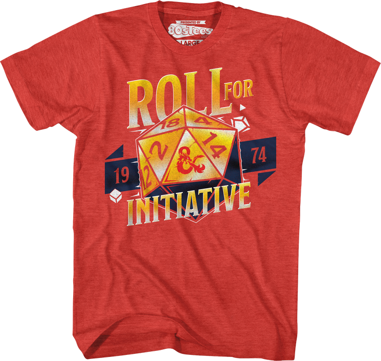 Roll For Initiative 1974 Dungeons & Dragons T-Shirt