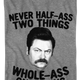 Ron Swanson Whole-Ass One Thing Parks and Recreation T-Shirt thumbnail
