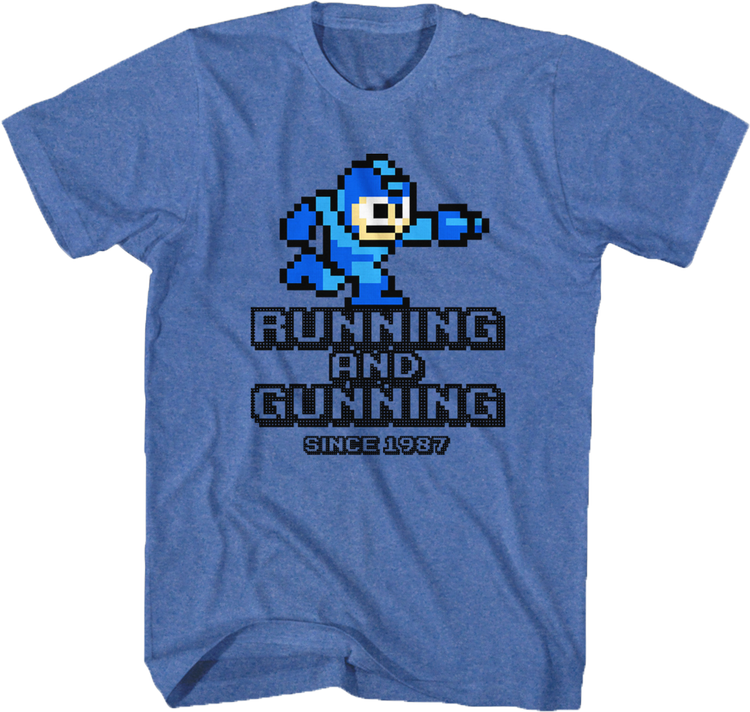 Running And Gunning Mega Man T-Shirt