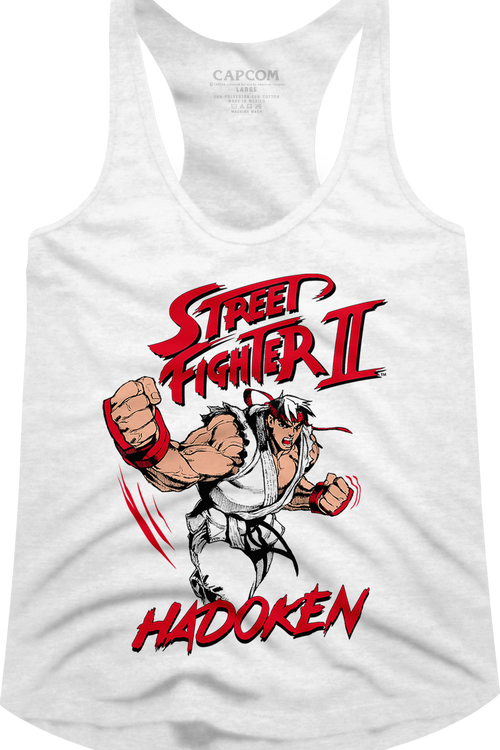 Ladies Ryu Hadoken Street Fighter Racerback Tank Top