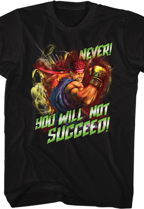 Evil Ryu You Will Not Succeed Street Fighter T-Shirt