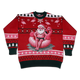 Santa Chilling In The Pool Knitted Christmas Sweater thumbnail