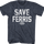 Save Ferris Vintage Blue Design Ferris Bueller's Day Off T-Shirt
