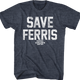 Save Ferris Vintage Blue Design Ferris Bueller's Day Off T-Shirt thumbnail