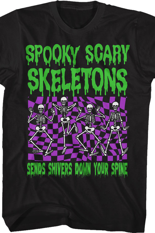 Sends Shivers Down Your Spine Spooky Scary Skeletons T-Shirt