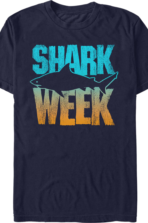 Shark Outline Shark Week T-Shirt