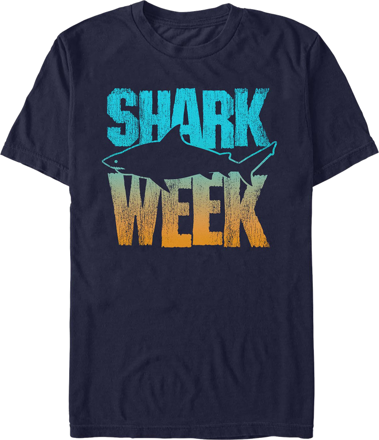 Shark Outline Shark Week T-Shirt