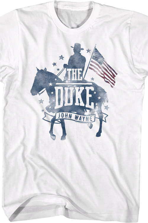 Silhouette & Flag John Wayne T-Shirt