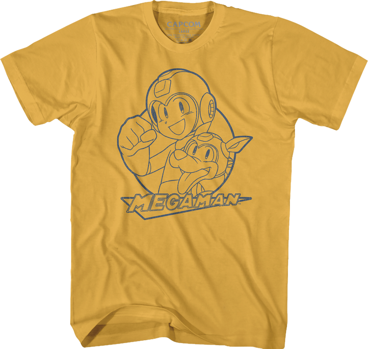Sketch of Rush and Mega Man T-Shirt