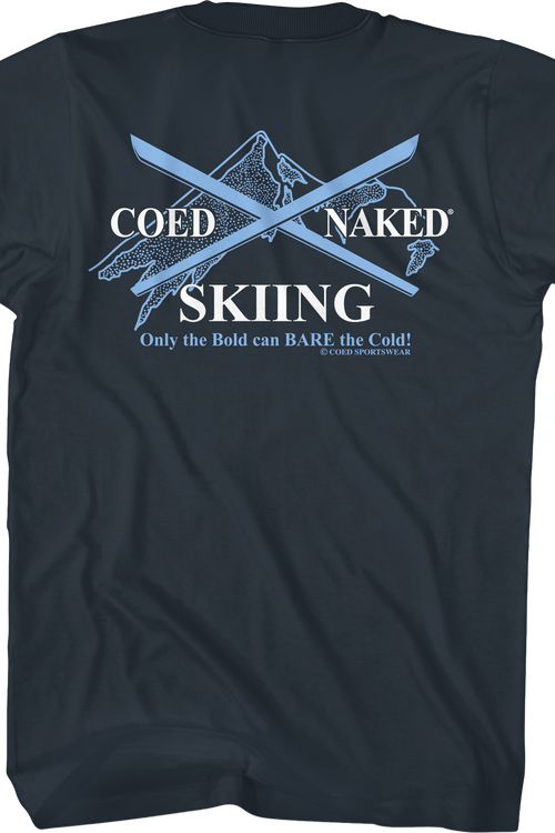 Skiing Coed Naked T-Shirt