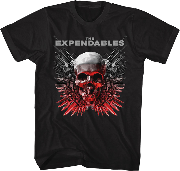 Skull And Guns Logo Expendables T-Shirt