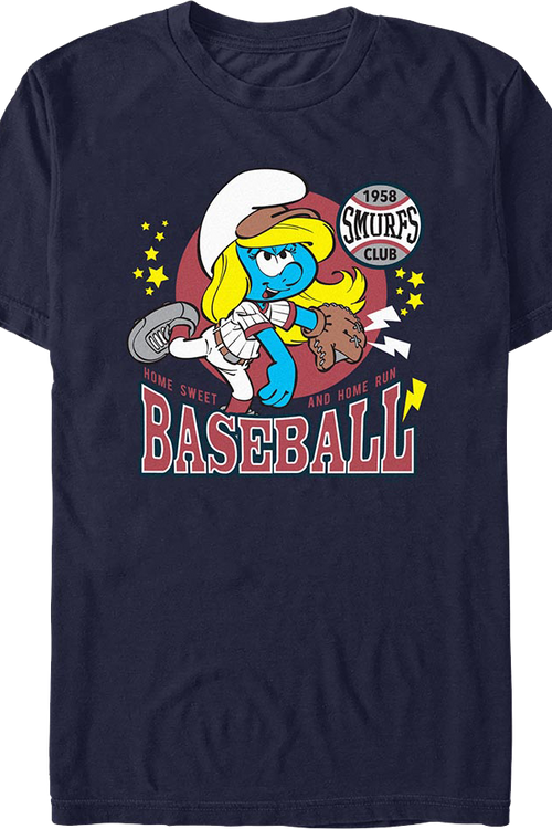 Smurfette Baseball Smurfs T-Shirt