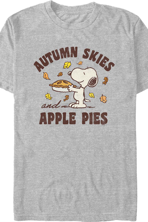 Snoopy Autumn Skies and Apple Pies Peanuts T-Shirt