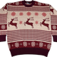 Snowflakes & Reindeer Knitted Christmas Sweater thumbnail