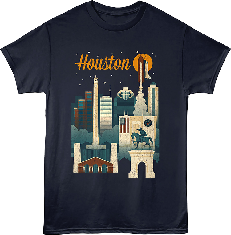 Space City Houston Texas T-Shirt