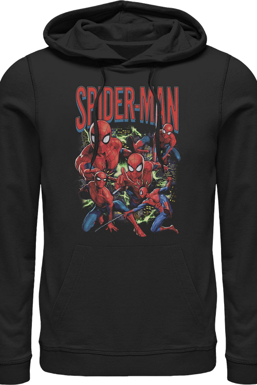 Spider-Man Action Poses Collage Marvel Comics Hoodie