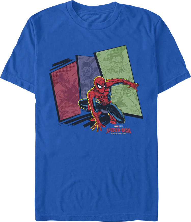 Spider-Man: Brand New Day Panels Marvel Comics T-Shirt