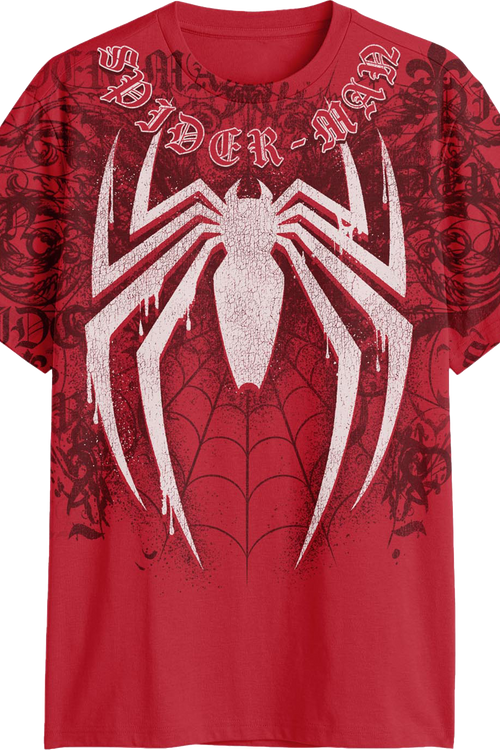 Front & Back Spider-Man Cyber Sigilism Marvel Comics T-Shirt
