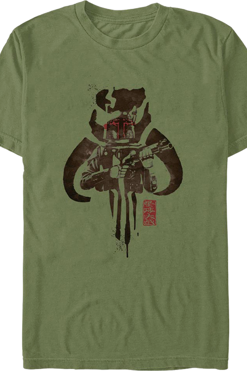 Splattered Logo Boba Fett Star Wars T-Shirt