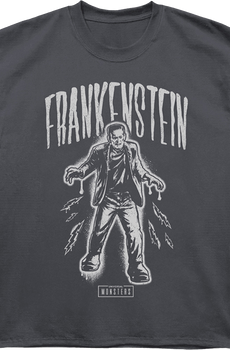 Spray Paint Frankenstein Oversized T-Shirt