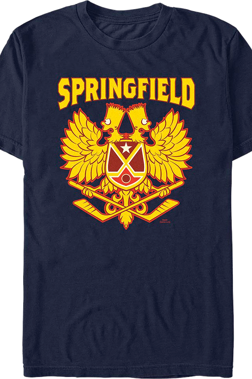 Springfield Hockey Crest Simpsons T-Shirt
