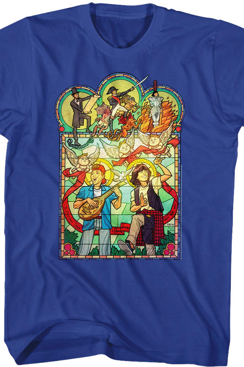 Stained Glass Bill and Ted's Excellent Adventure T-Shirt