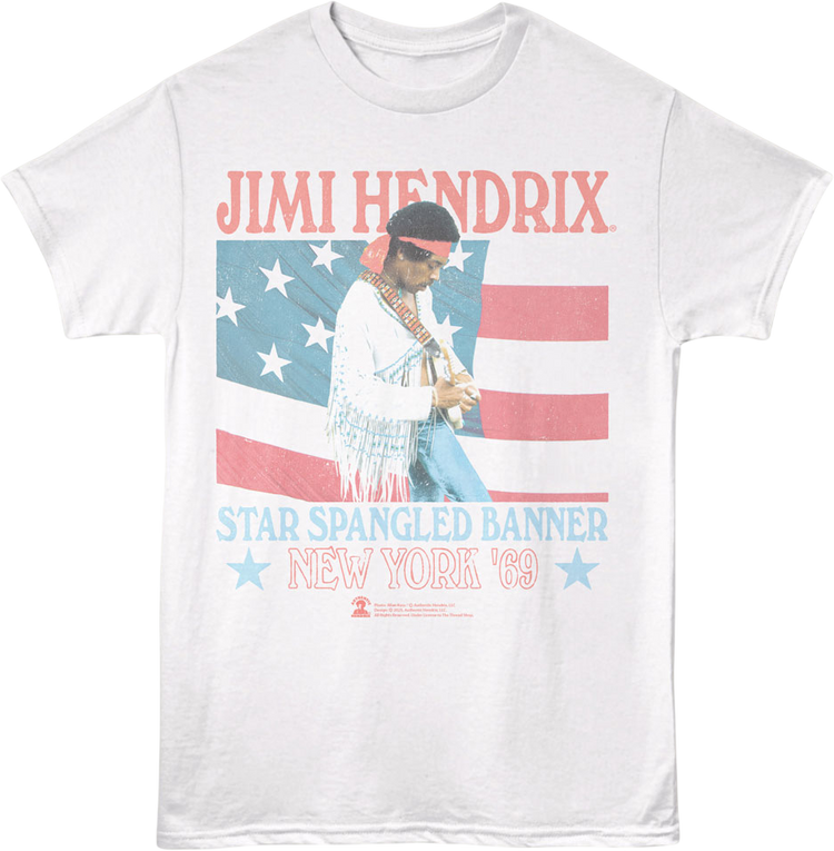 Star Spangled Banner New York '69 Jimi Hendrix T-Shirt