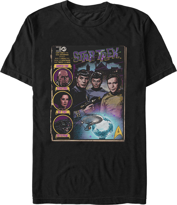 Catspaw Comic Book Cover Star Trek T-Shirt