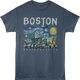 Starry Night Boston Massachusetts T-Shirt thumbnail