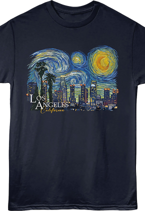 Starry Night Los Angeles California T-Shirt