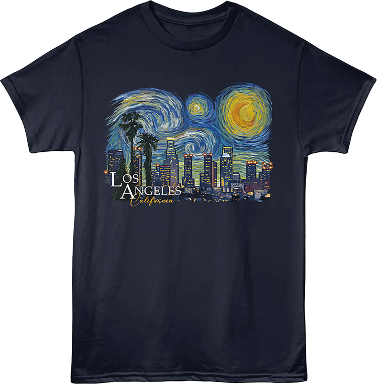 Starry Night Los Angeles California T-Shirt