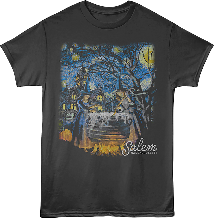 Starry Witch Night Salem Massachusetts T-Shirt