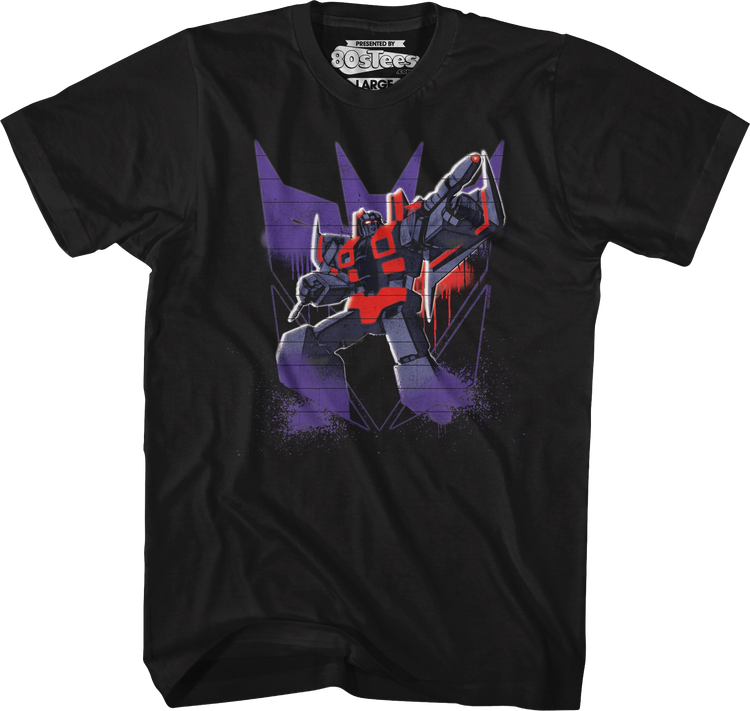 Starscream Decepticon Spray Logo Transformers T-Shirt
