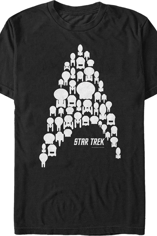 Starships Creating Starfleet Logo Star Trek T-Shirt