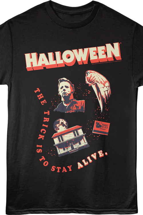 Vintage Stay Alive Collage Halloween T-Shirt