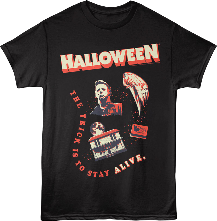 Vintage Stay Alive Collage Halloween T-Shirt
